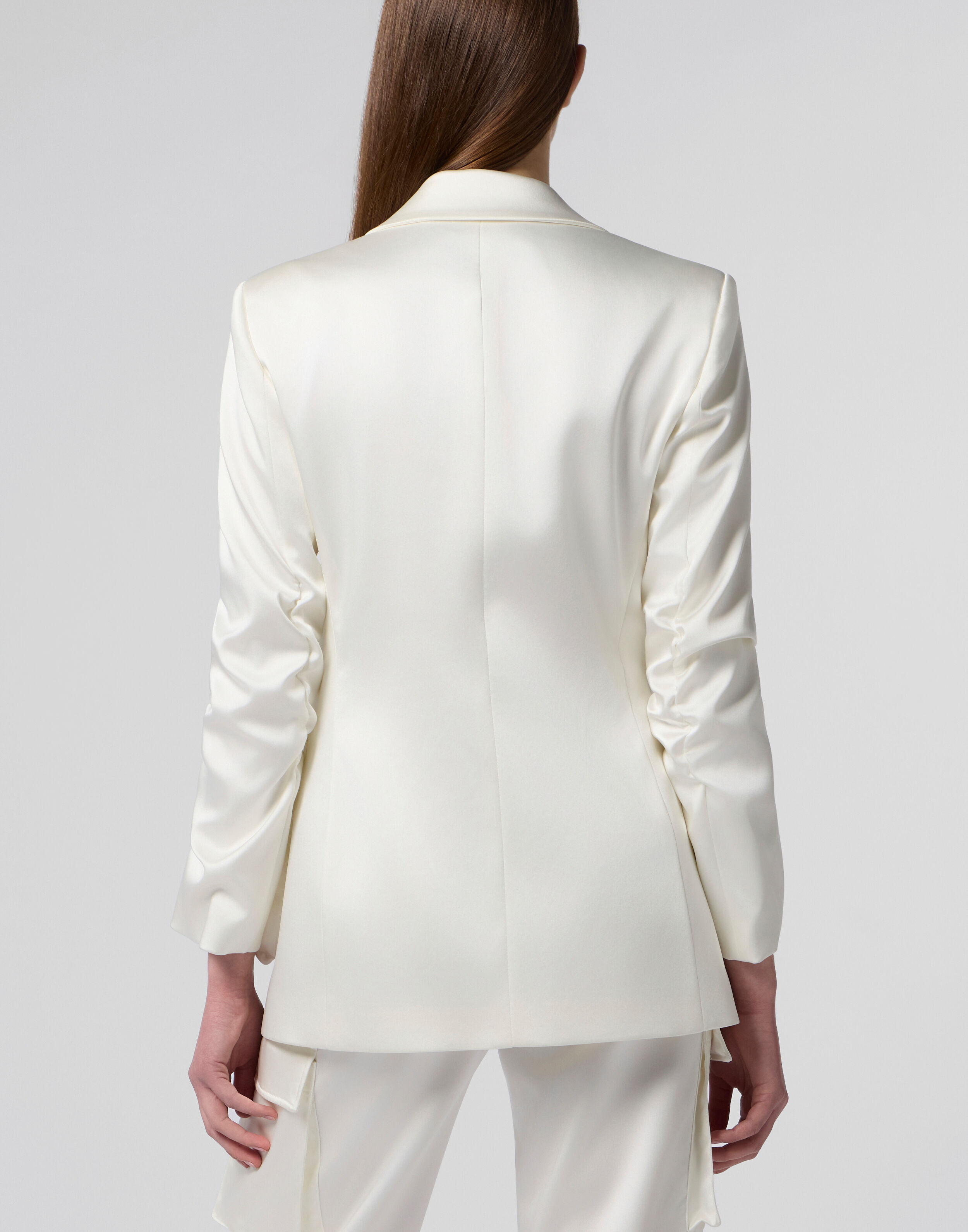 Satin Cargo Fit-blazer
