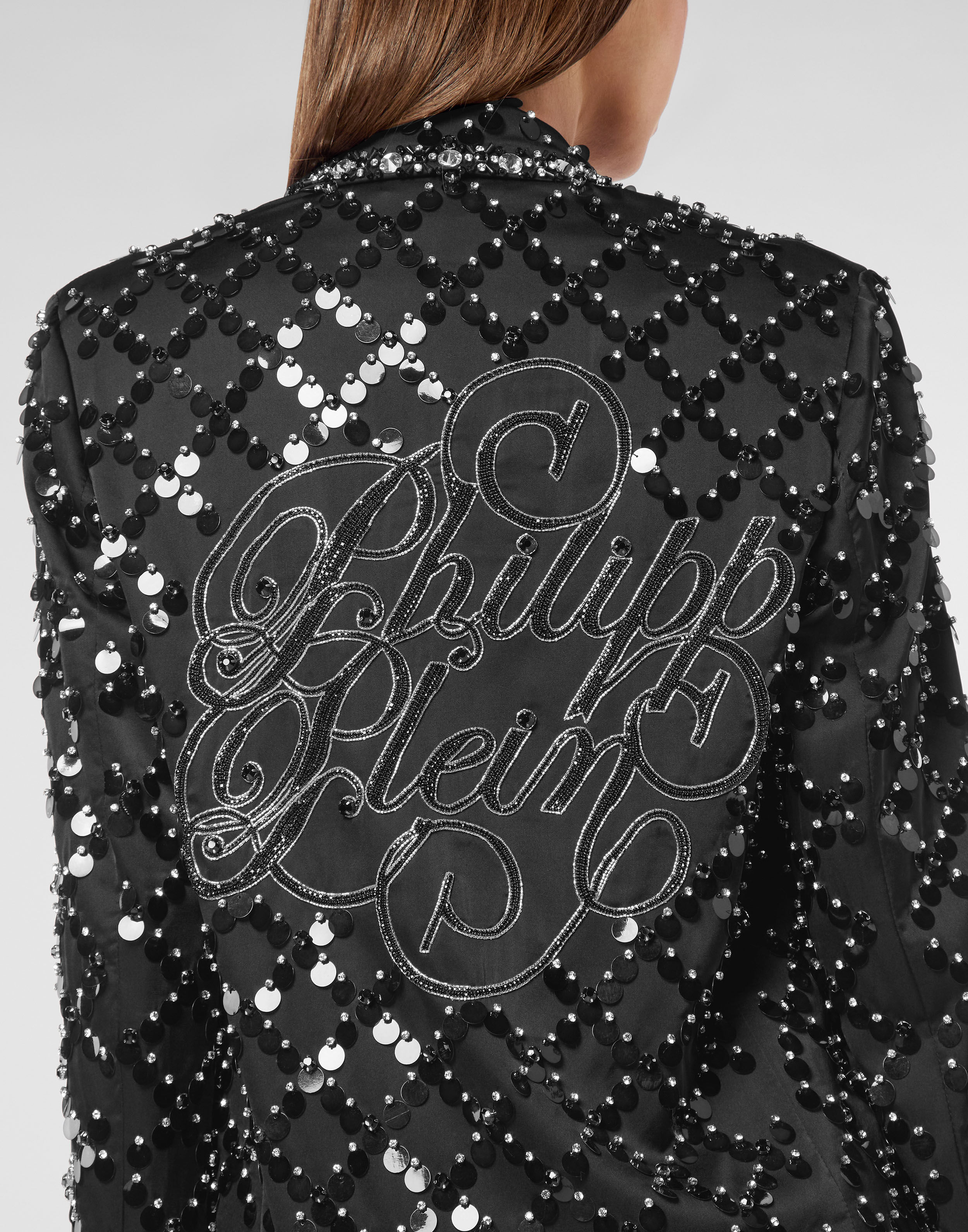 Blazer Boyfriend Fit Full Pailletter