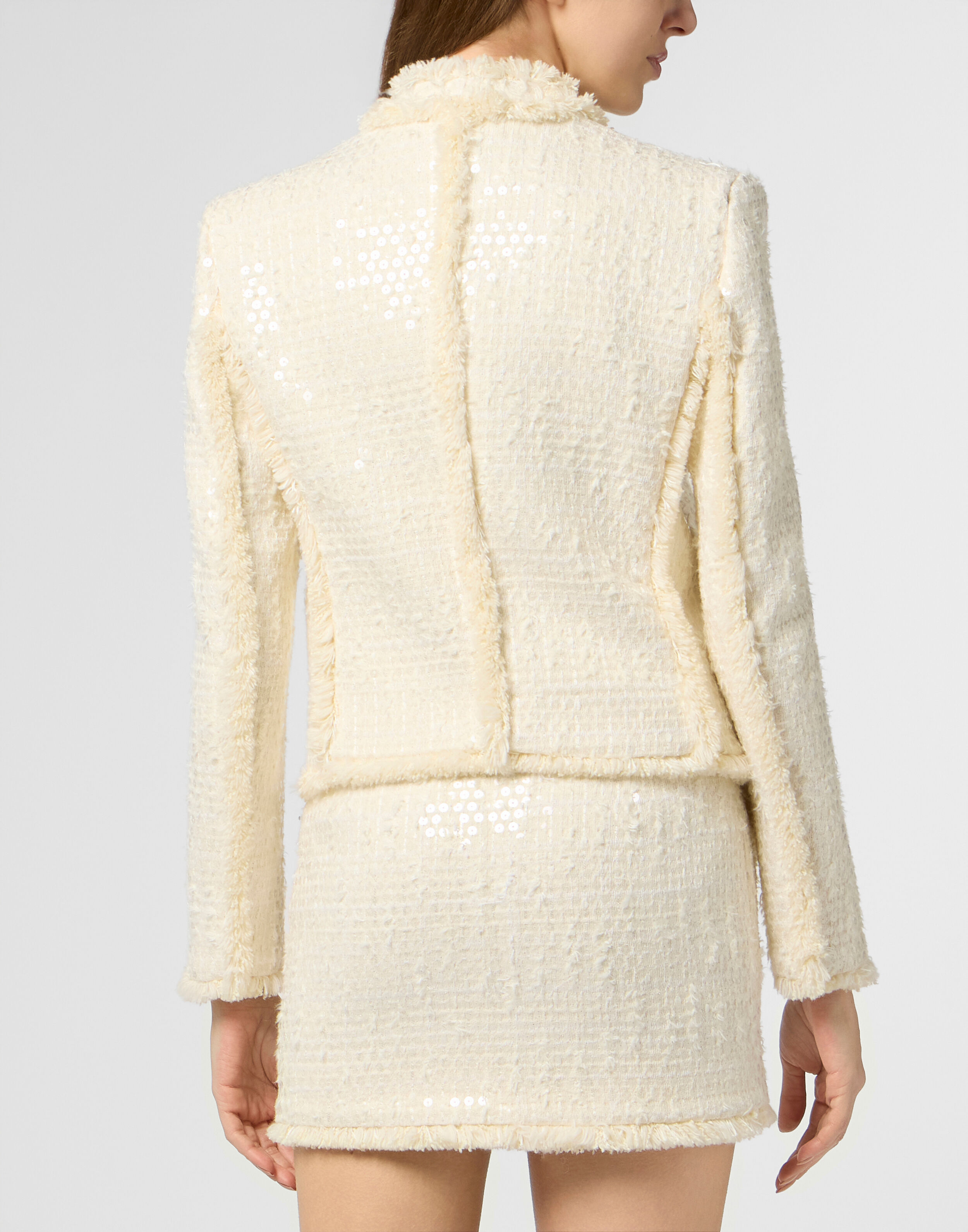 Tweedbolero med pailletter