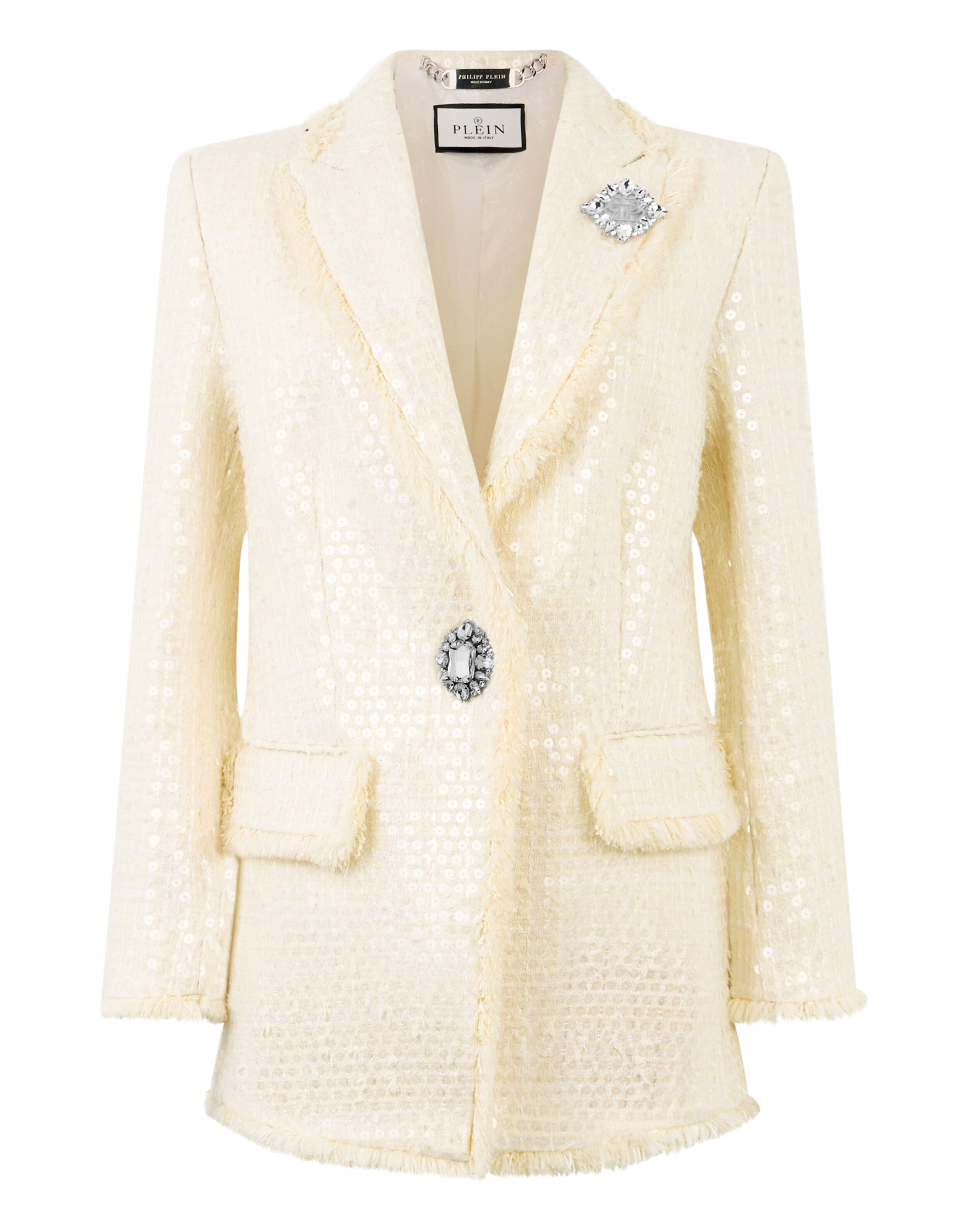 Tweed Boyfriends Fit Blazer Pailletter