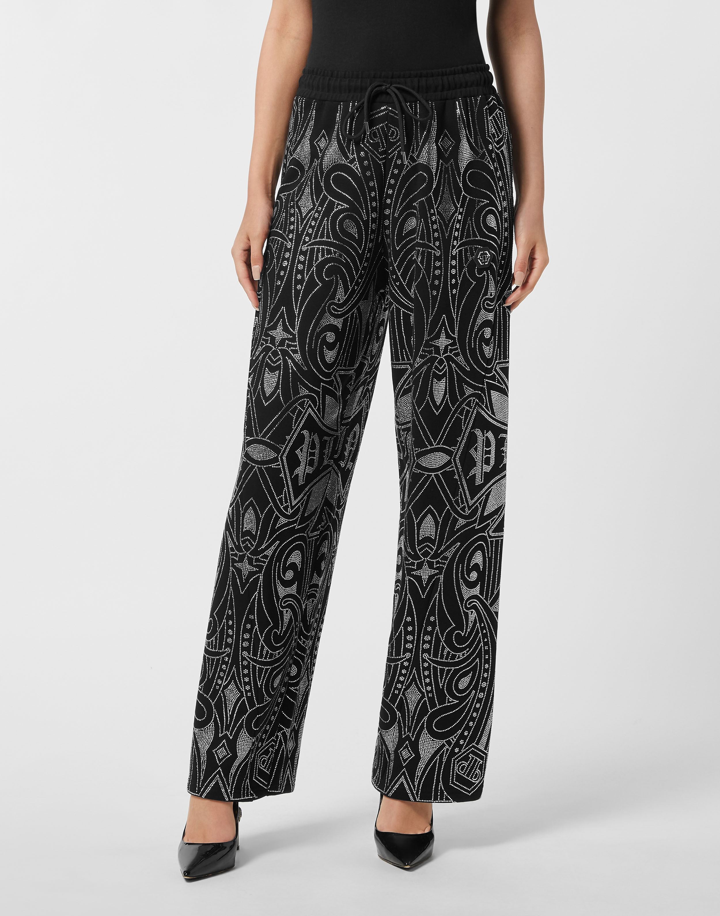 Skatevänliga joggingsbyxor Gothic Plein Strass